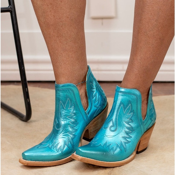 ARIAT WOMEN'S DIXON WESTERN BOOTIES/BOOT| Electric Calypso (Blue/Turquoise)| NEW - Picture 12 of 16